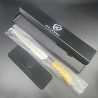Couteau à découper professionnel long, couteau à viande, manche en plastique imitation bois, emballage cadeau haut de gamme