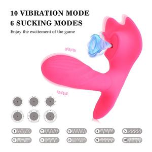 Innovativo Vibratore a Doppia Testa con Funzione di Aspirazione, 10 Modalità di Vibrazione per Stimolazione del Punto G e Clitoridea, Giocattoli Sessuali - Product Image 3