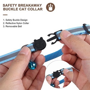 Collar de seguridad para mascotas de nailon reflectante de recarga ajustable para Apple Airtag, funda protectora para perros y gatos de entrenamiento pequeños - Product Image 5