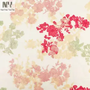 Текстиль Nanyee, новый цветочный дизайн, ткань с вышивкой на заказ