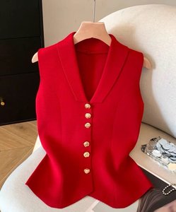 Nuevo Chaleco de Punto sin Mangas para <span class=keywords><strong>Mujer</strong></span>, Estilo Casual Francés, Verano 2026 - Product Image 3
