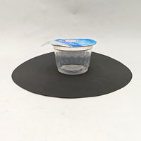 Gobelet en plastique de 100 ml pour eau pure avec couvercle en aluminium, gobelet pour jus d'orange