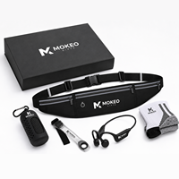 Ensemble Cadeau Sportif Personnalisé avec Logo : Brassard LED, Chaussettes de Sport, Écouteurs Bluetooth, Sac Banane pour Marathons et Promotions de Gym