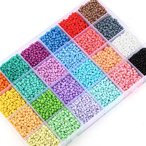 Venta al por mayor, accesorios trenzados de 24 colores, cuentas de vidrio de 3mm y juego de cubos del alfabeto para hacer pulseras y collares de <span class=keywords><strong>Amistad</strong></span> DIY - Product Image 5