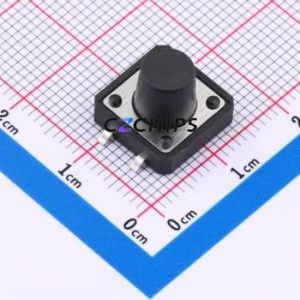 BX-TS-26-121295TT Tactile Switch SMD-4P,12x12mm Switch Single Pole Single Throw Round Button 2.6N Vertical Mount - Product Image 1