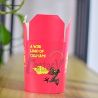 Emballage en papier jetable écologique personnalisé Récipient à emporter de riz Boîte de nouilles chinoises alimentaires