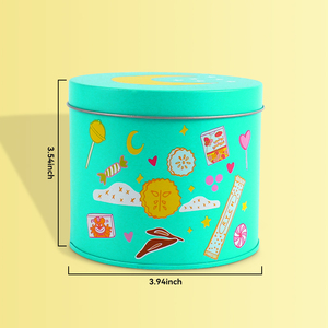 Biểu Tượng Tùy Chỉnh 650Ml Cấp Thực Phẩm Kim Loại Nhôm Có Thể Cookie Kẹo Tin <span class=keywords><strong>Container</strong></span> Với Nắp Cho Đồ Ăn Nhẹ Bánh Mì Kẹo Sô Cô La Đường - Product Image 2