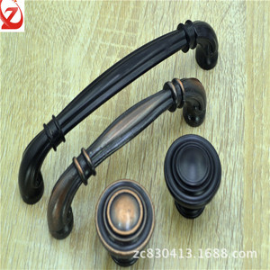 Antique Zinc Alloy Cabinet Handles Bar Shape Traditional Design Durable Furniture Hardware for Cupboard - Product Image 1