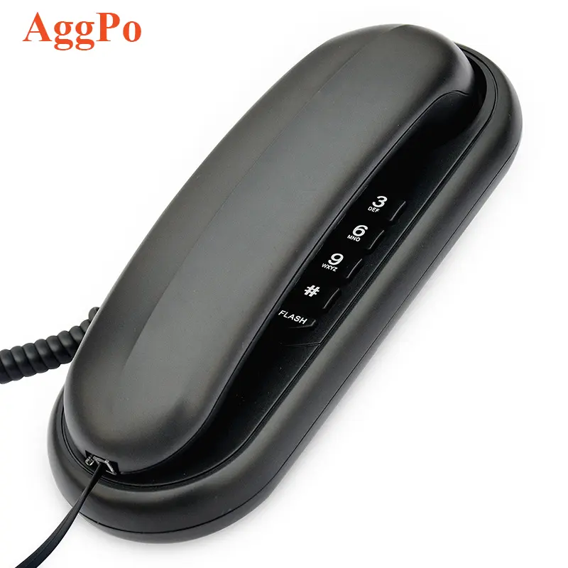 Business Office telephone Hotel Guest Room wall mounted landline telephone Corded Telephone Black Non-battery