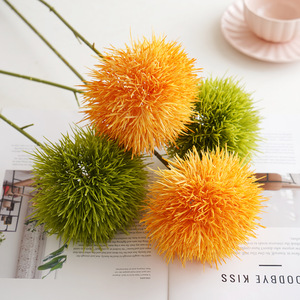 Nouvelle plante artificielle verte, œillet vert, boule pointue en caoutchouc souple, accessoires de photographie de mariage, décoration intérieure, imperméable - Product Image 4