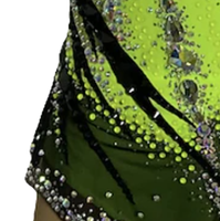 Robe de justaucorps pour filles, patinage artistique, gymnastique, roller, danse, ballet, costume de danse pour compétition de patinage artistique, strass