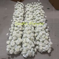 FR003 Vente en gros de chemins de table en fleurs 3D blanches, rouges, violettes et roses pour les arrangements de mariage et la décoration d'événements