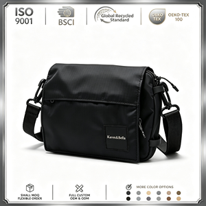 Pochette bandoulière compacte 1,3 L en tissu résistant à l'eau pour trottinette avec crochets modulaires et sangle réglable OEM ODM - Product Image 1