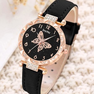 Reloj <span class=keywords><strong>de</strong></span> Mujer, Diseño Simple y Casual con Estrellas y Luna, <span class=keywords><strong>Calendario</strong></span>, Reloj <span class=keywords><strong>de</strong></span> Cuarzo <span class=keywords><strong>de</strong></span> Moda, Combinación <span class=keywords><strong>de</strong></span> Pulsera con Mariposa, YuSa104, Sin Caja - Product Image 5