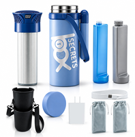 SECRETSBOX Réfrigérateur portable pour médicaments diabétiques 2-8°C pour insuline, 2 modes d'alimentation, affichage de la température, grande capacité de stockage