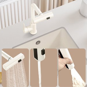 Évier de cuisine sous plan en acier inoxydable nano blanc crème avec rince-verre, évier de bar moderne blanc mat à cuve unique de petite taille - Product Image 4