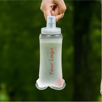Bouteilles d'eau souples pliables de 350 ml et 500 ml avec large bec verseur, sans BPA, en TPU, pour le sport, la randonnée et l'hydratation