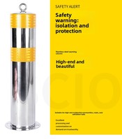 Borne de sécurité industrielle en acier inoxydable robuste anti-collision pour usines