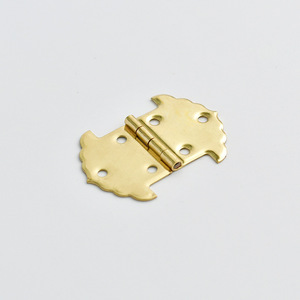 Mini Charnière Plate pour Boîte en Bois, Montage en Surface, Bronze Jaune, Design Traditionnel, Charnière de Meuble Durable - Product Image 1