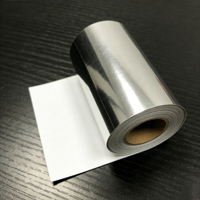 Rouleau de papier d'emballage pour bonbons et snacks, en feuille d'aluminium métallisée argentée, thermoscellable