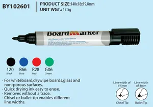 BEIFA marka kuru silme İşaretleyiciler özelleştirilmiş malzemeleri renkli beyaz tahta işaretleyici kalem