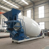 Bétonnière mobile, réservoir de transport de ciment multicolores pour travaux de construction