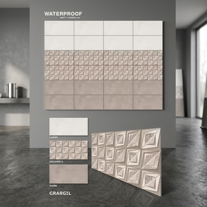 Carrelage en céramique marbrée design 12x24, finition mate, porcelaine 30x60cm 300x600mm pour la décoration intérieure des sols et des murs, carrelage pour mur - Product Image 6