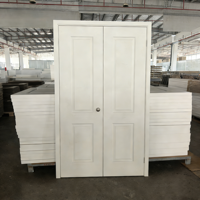 Porte double intérieure pré-montée en bois HDF à 2 panneaux, moulurée, pour placard de maison – Entrepôt USA