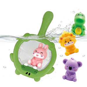 Ensemble de jouets de bain avec filet, animaux flottants : Lapin, Lion, Koala, Dinosaure, Canard, Pingouin, Grenouille, Hippopotame - Cadeau pour enfants - Product Image 1