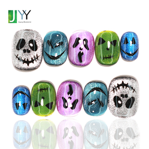 Set <span class=keywords><strong>de</strong></span> <span class=keywords><strong>Uñas</strong></span> Postizas <span class=keywords><strong>de</strong></span> Gel con Diseño <span class=keywords><strong>de</strong></span> Anime Horror Pintadas a Mano, <span class=keywords><strong>Uñas</strong></span> Acrílicas Cortas Cuadradas, <span class=keywords><strong>Uñas</strong></span> Artificiales Hechas a Mano con Efecto Ojo <span class=keywords><strong>de</strong></span> Gato para Chicas - Product Image 1