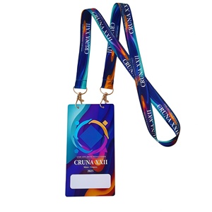 Lanière personnalisée avec porte-badge PVC – Couleurs et tailles illimitées – OEM/ODM <span class=keywords><strong>pour</strong></span> événements d'entreprise, écoles, salons professionnels - Product Image 1