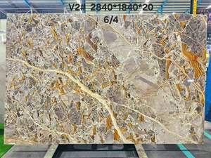 Table à manger moderne de luxe <span class=keywords><strong>Bugatti</strong></span> en marbre doré, dalle de pierre naturelle polie exotique pour la décoration murale et l'application au sol de la salle de bain - Product Image 4