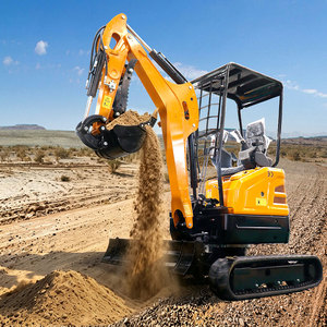 Miniexcavadora compacta con orugas de goma y giro de cola cero para paisajismo - Product Image 2