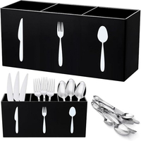 Organisateur de couverts en acrylique pour couteaux, cuillères et fourchettes, idéal pour armoire de cuisine et salle à manger