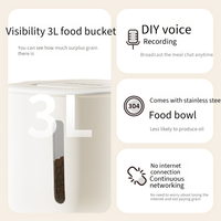 Distributeur automatique de nourriture pour chats et chiens 3L avec fenêtre de visualisation, minuterie, enregistrement vocal et bol en acier inoxydable