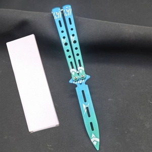 Cuchillo de Entrenamiento de Mariposa de Acero Inoxidable 3Cr13 Sin Afilar, Precio Mayorista Económico, Cuchillo Plegable para Juego <span class=keywords><strong>CSGO</strong></span> - Product Image 5
