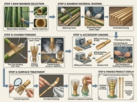 Ensemble d'outils à matcha en bambou naturel 3 pièces : Chasen, cuillère à thé Chashaku, fouet à thé pour la préparation du thé