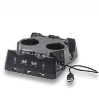 Soporte de estación de carga para controlador 4 en 1 para Playstation 4 PS4 PSVR VR Move Quad Charger para Play Station 4 MOVE Controller