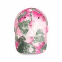 Casquette de baseball multicolore tie-dye à six panneaux avec visière incurvée, style streetwear décontracté, avec œillets de ventilation pour la mode en extérieur