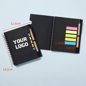 Wholesale Eco-Friendly Kraft Notebook with Stationary <b>Sticky</b> <b>Note</b> Custom Notebook With Logo and Pen - Product Image 1