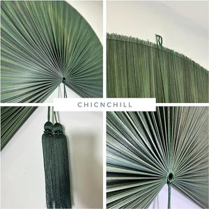 Grande Ventaglio in Bambù con Nappine, Decorazione Murale Orientale - Pedimenti Rustici per la Tua Casa - Product Image 5
