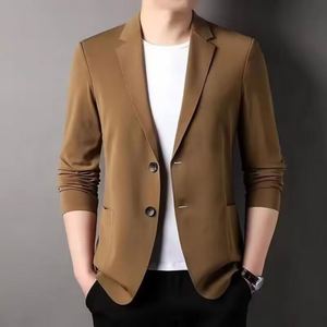 Veste légère décontractée pour homme en soie glacée, protection solaire, style blazer à simple boutonnage pour l'été - Product Image 6