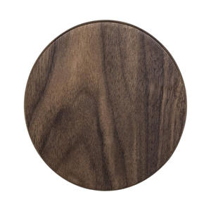 Sous-verres en bois avec support en métal, GOH <span class=keywords><strong>DODD</strong></span> 4 pouces 8 pièces sous-verres en bois sous-verre pour bar cuisine maison appartement - Product Image 3