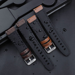 Nuovo Design in Silicone + pelle di vacchetta cinturini da 22mm impermeabili Anti-sudore per orologi <span class=keywords><strong>HUAWEI</strong></span> - Product Image 2