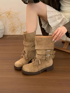 Nouvelles bottes de cowboy Maillard automne-hiver 2025, bottes Dui Dui et bottines <span class=keywords><strong>style</strong></span> Wasteland pour femmes - Product Image 4