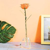 Présentoir central coulissant élégant en acrylique transparent, anti-rouille et anti-UV, pour roses, personnalisé par le fabricant, de luxe, moderne et écologique