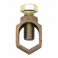 Tiges de mise à la terre en laiton ou en aluminium et connecteurs de câbles ; Serres-câbles de mise à la terre pour applications commerciales et industrielles légères