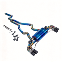 Échappement Catback en Titane pour BMW M240i G42 Coupé B58 3.0T 2023, Silencieux Unique, Double Valve, Embouts en Fibre de Carbone, Quatre Sorties