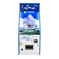 Machine de jeu à jetons de type 'Coin Pusher', équipement d'arcade à monnayeur avec musique et lumières, machine de divertissement avec fonction de lancer de pièces
