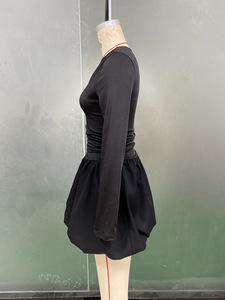 Robes longues ajustées élégantes pour femmes, nouvelle collection automne, avec manches longues extensibles et style bouffant tendance - Product Image 6